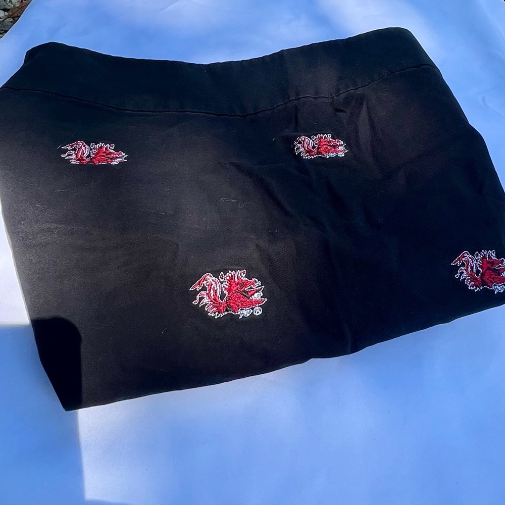 Black and Garnet Embroidered Gamecock Women's Skirt